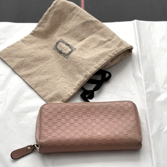 GUCCI - Micro Guccissima Zip Around Continental Wallet - Picture 3 of 16